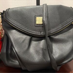Juicy Couture Black Leather item Tunnel Flap Crossbody Purse